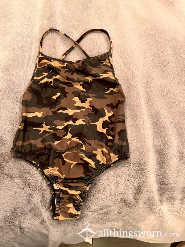 Size Small Army One Piece Bathing Suit