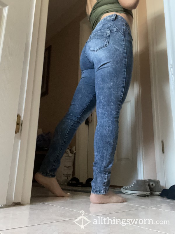 Skin Tight Blue Jeans