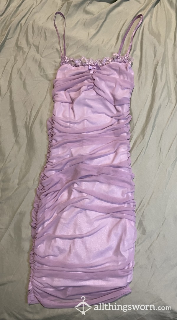 Skin-tight Lavender Dress