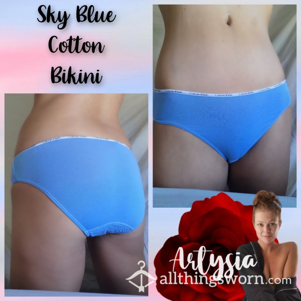 Sky Blue Cotton Bikini