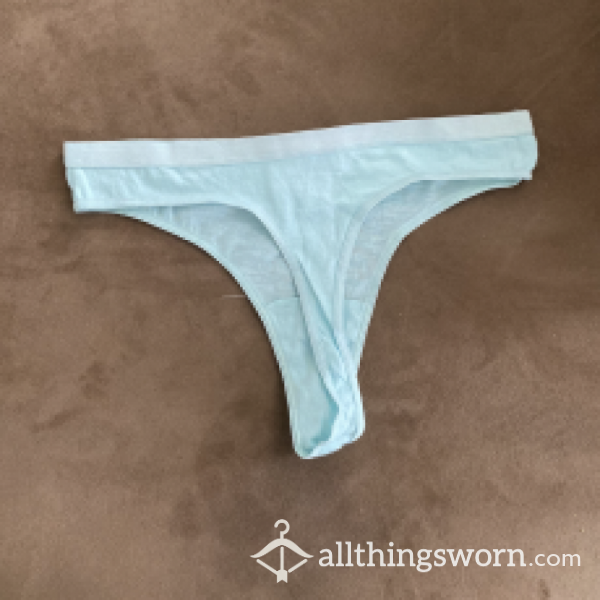 Small Sky Blue Cotton Thong