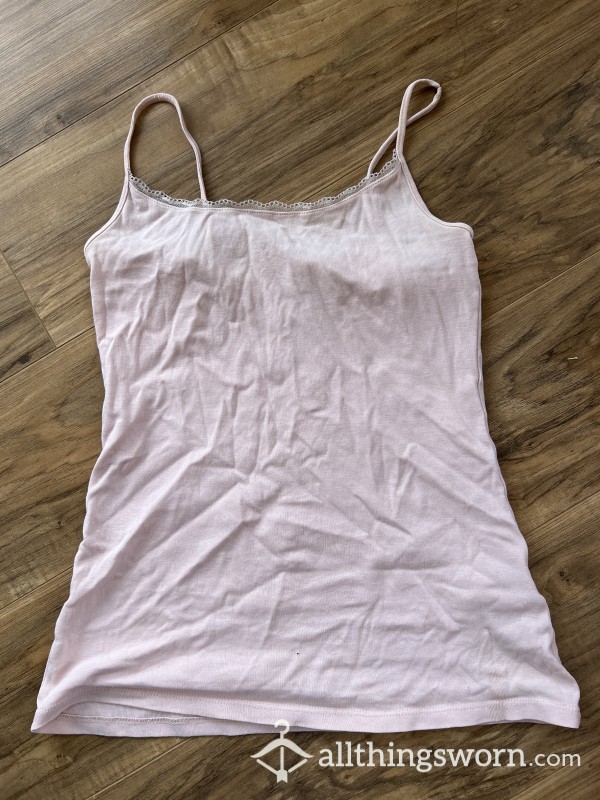 Sleep And Gym Cotton Cami Top In Angel Pink 💗