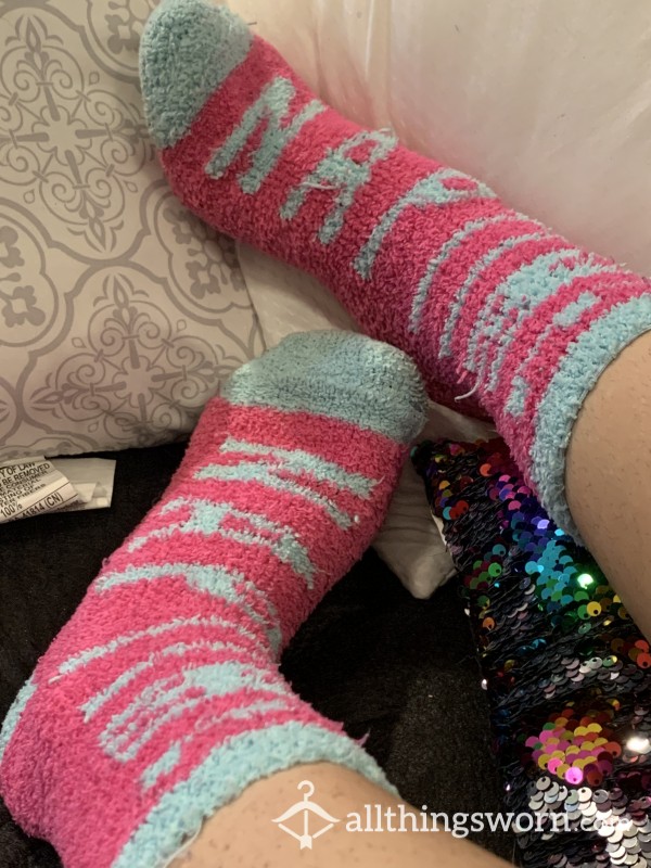 SOLD! Sleepy See, Sleepy Do! - Nap Time Fuzzy Socks <3 -$10 For 24/hr Wear $5/day For Additional Wear Plus FREE ADD ON & FREE EXCLUSIVE PICTURE