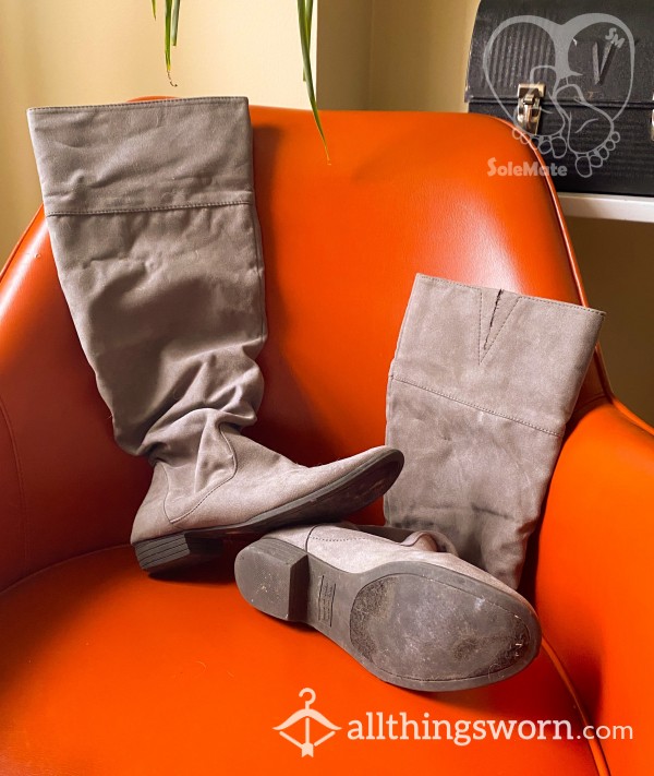 Slouchy Suede Boots