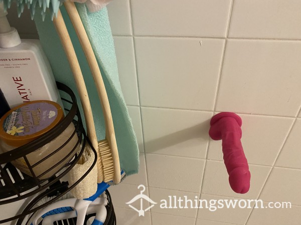 Slowly Riding Dildo In The Shower