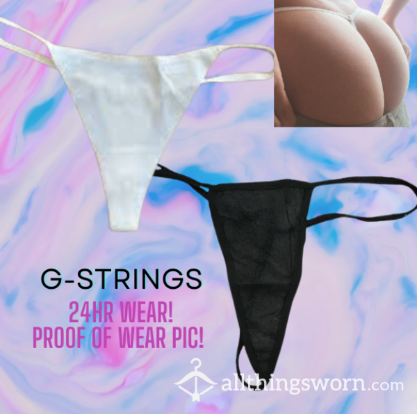 Intoxicating White And Black G-STRINGS