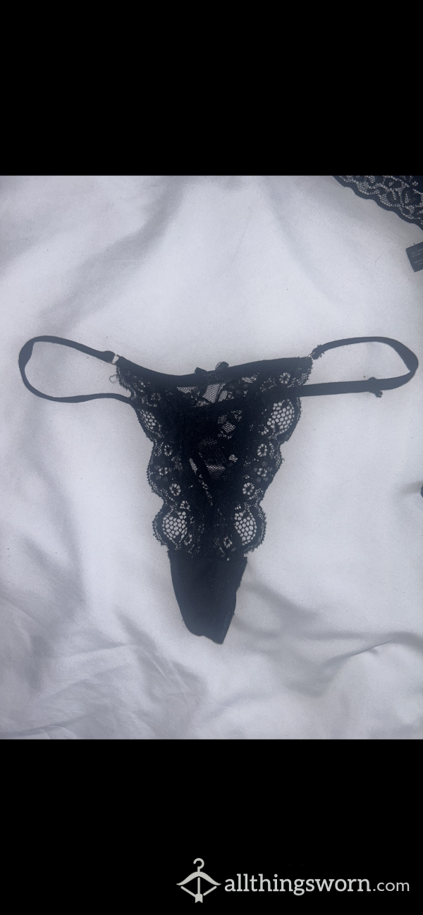 Small Black Thong Worn For Up To 3 Days