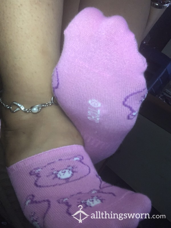 Small Cute Purple Care Bear Socks Worn As Long As You Please !!! 😘🫶🏻🤭