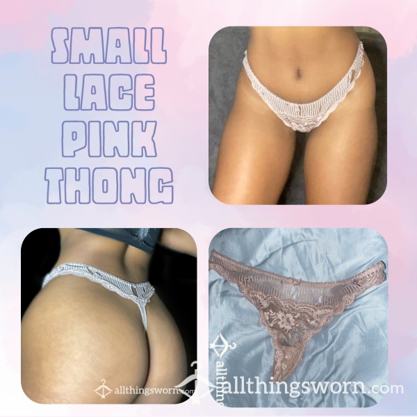 Small, Lace ,pink, Thong,