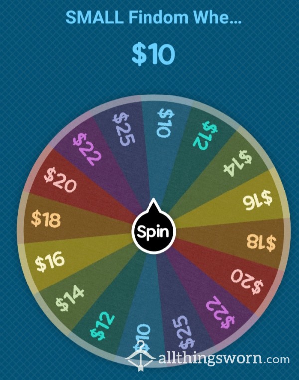 Small, Medium Or Large Findom Wheel Spins!   Let Me Have Fun At Your Expense!