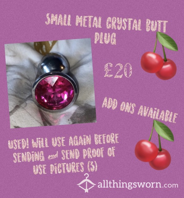 Small Metal Pink Crystal Butt Plug💖 With Pictures