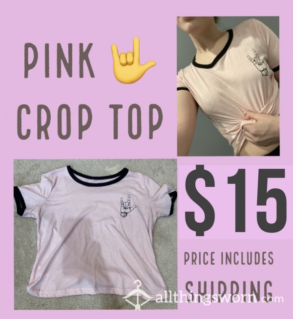 Small Pink Cropped Shirt