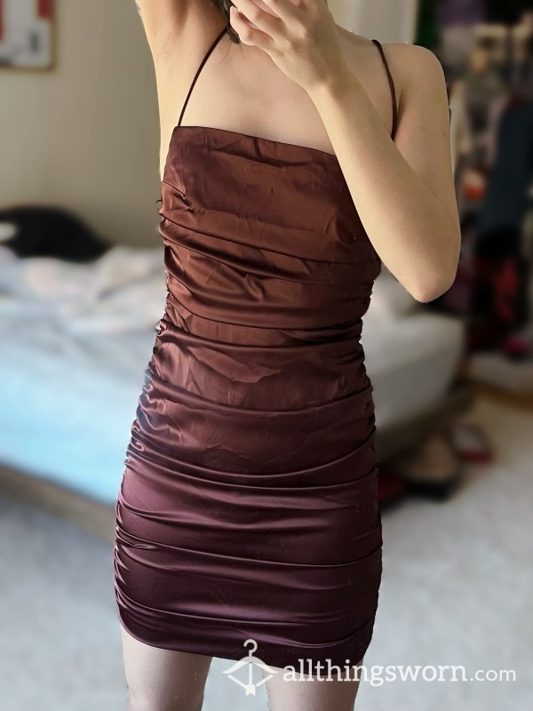 Small Ruched Satin Dress