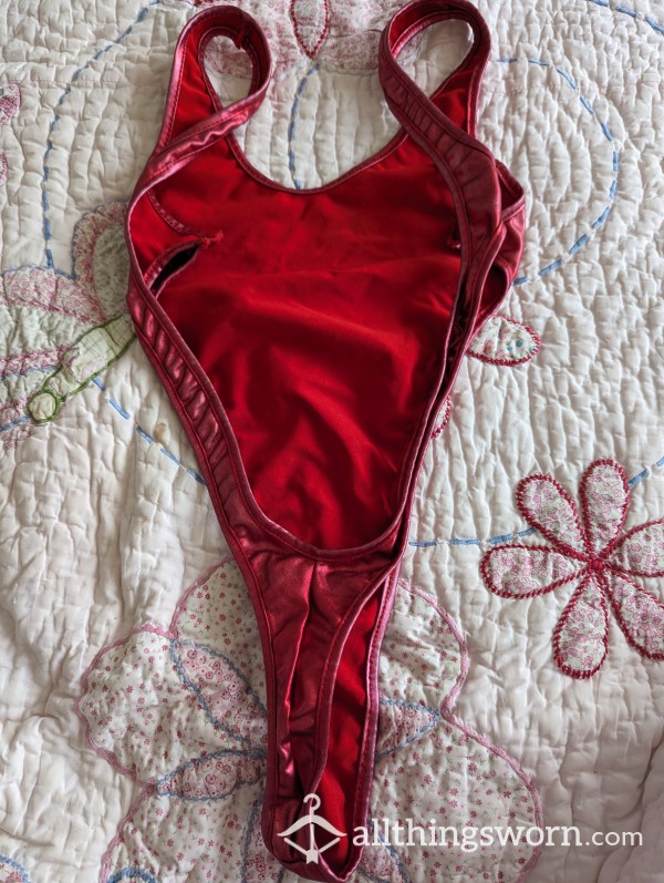 Small Shiny Red Swimsuit