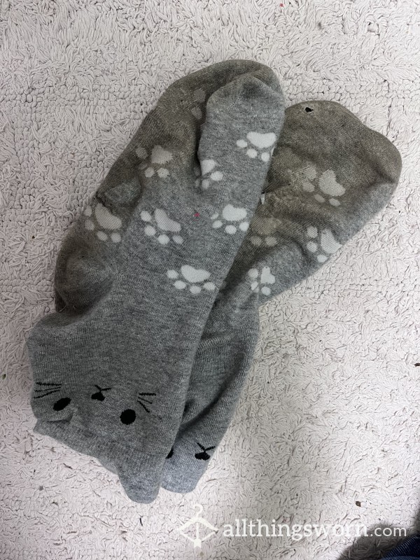 Smelly Grey Cat Socks