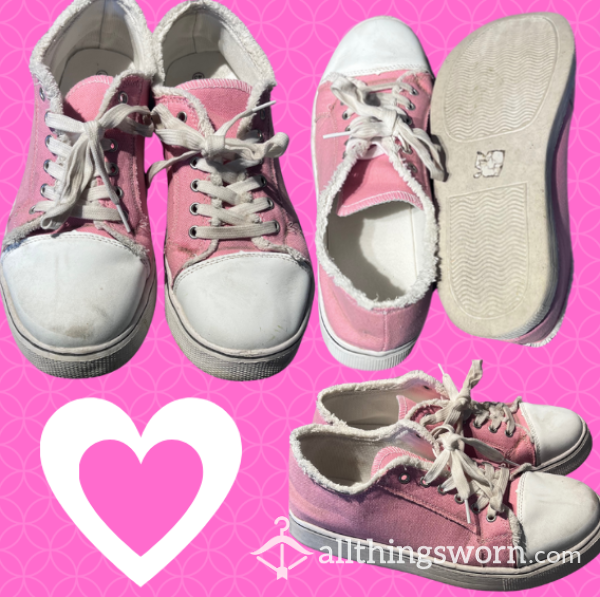 Smelly Pink Converse Style Sneakers!