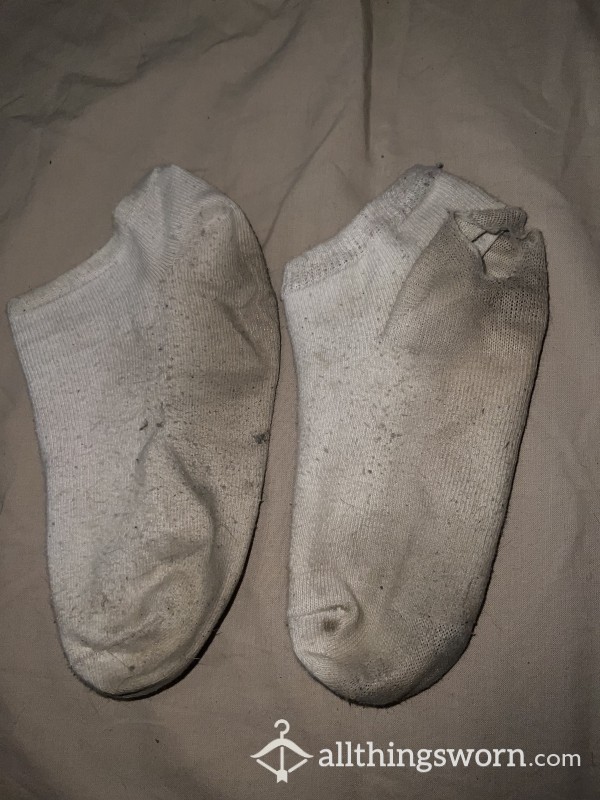 Smelly Well Worn Socks With Hole!