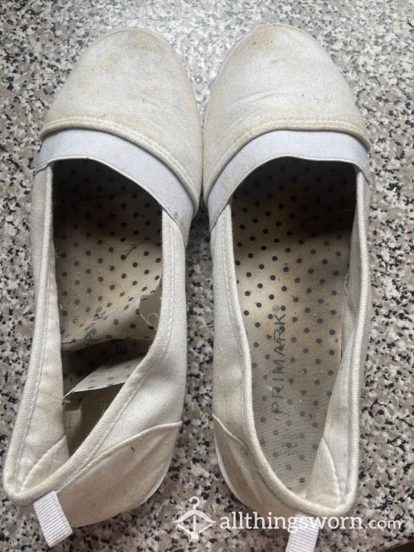 Smelly White Dolly Shoes