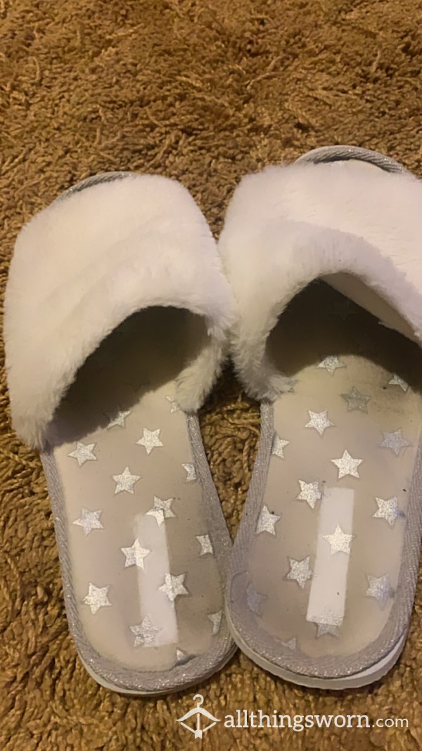 Smelly White Fluffy Slippers X