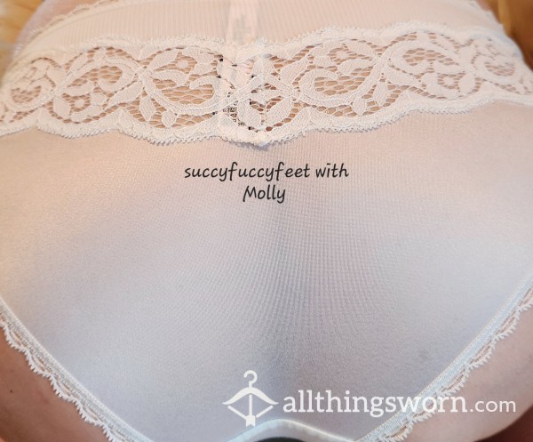 Snow White Lacey Fullback VS Panties - I'll Ruin That Gusset!