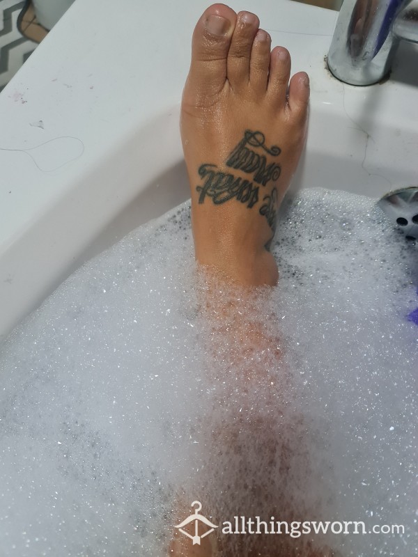 Soapy Tattooed Feet Bath