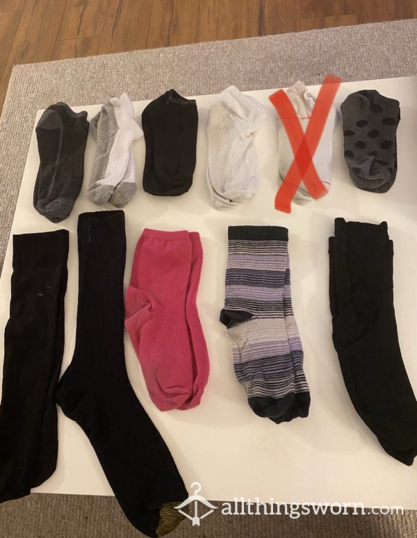 Sock Clear Out! These Pairs Available!!