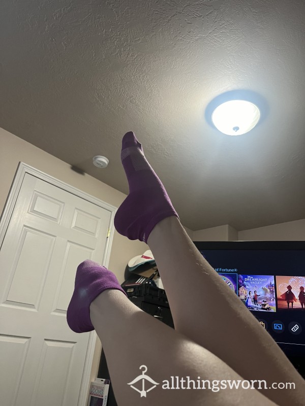 Purple Socks 10 Feet Pics