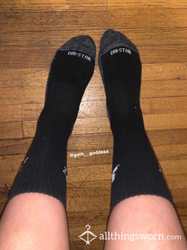 Socks Worn To Order (24hrs) (Long/Black/Thick/Socks)