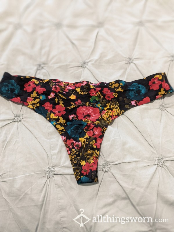 Soft And Sexy Flower Thong Just Waiting To Be Worn For You