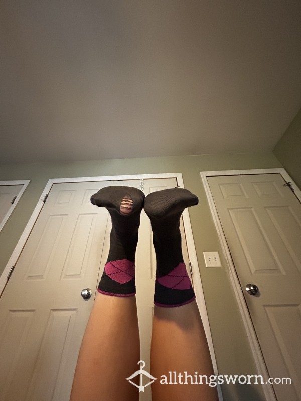 Soft Argyle Socks With A Sexy Hole In The Big Toe