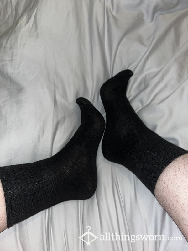 Soft Black Crew Socks