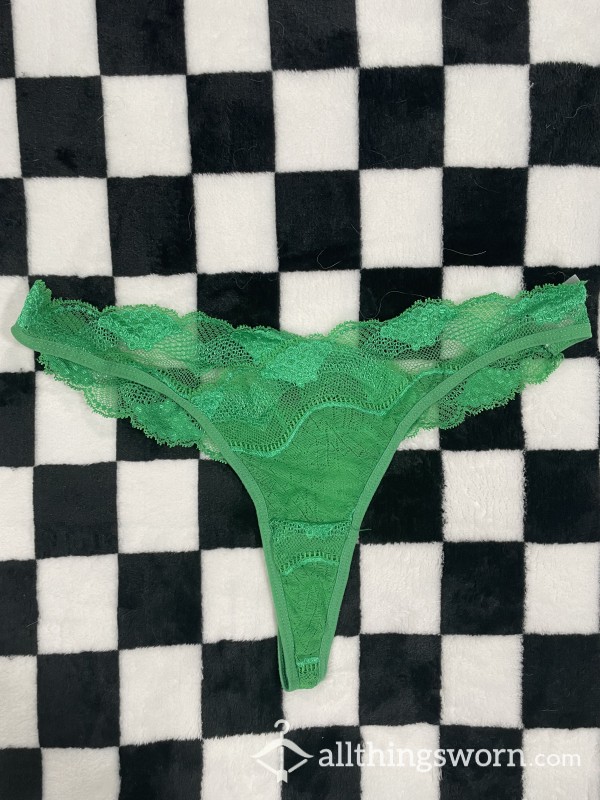 Soft Lace Thong (green)