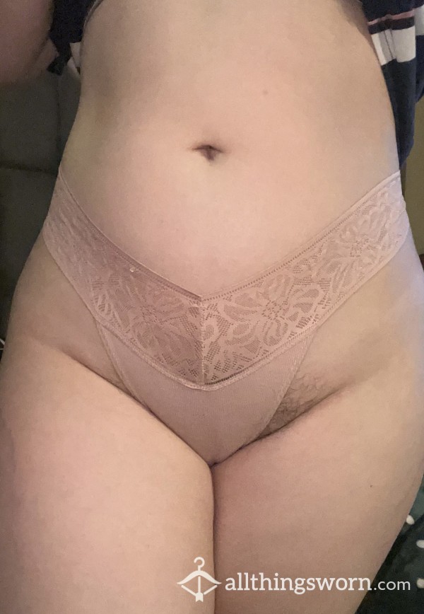 Soft Lacy Pink Thong