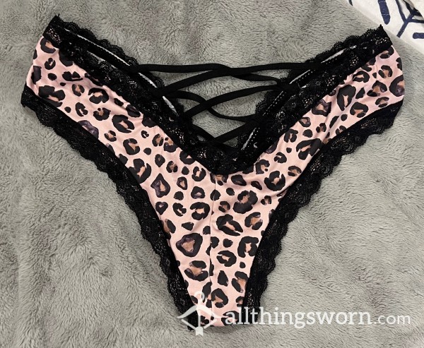 Soft Pink Cheetah Cheeky Panties