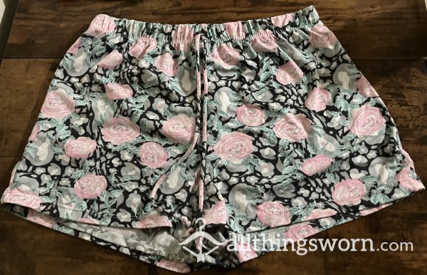 Soft Rose Sleep Shorts - Includes US Shipping - Worn To Your Preferences - Pink, Black, Green