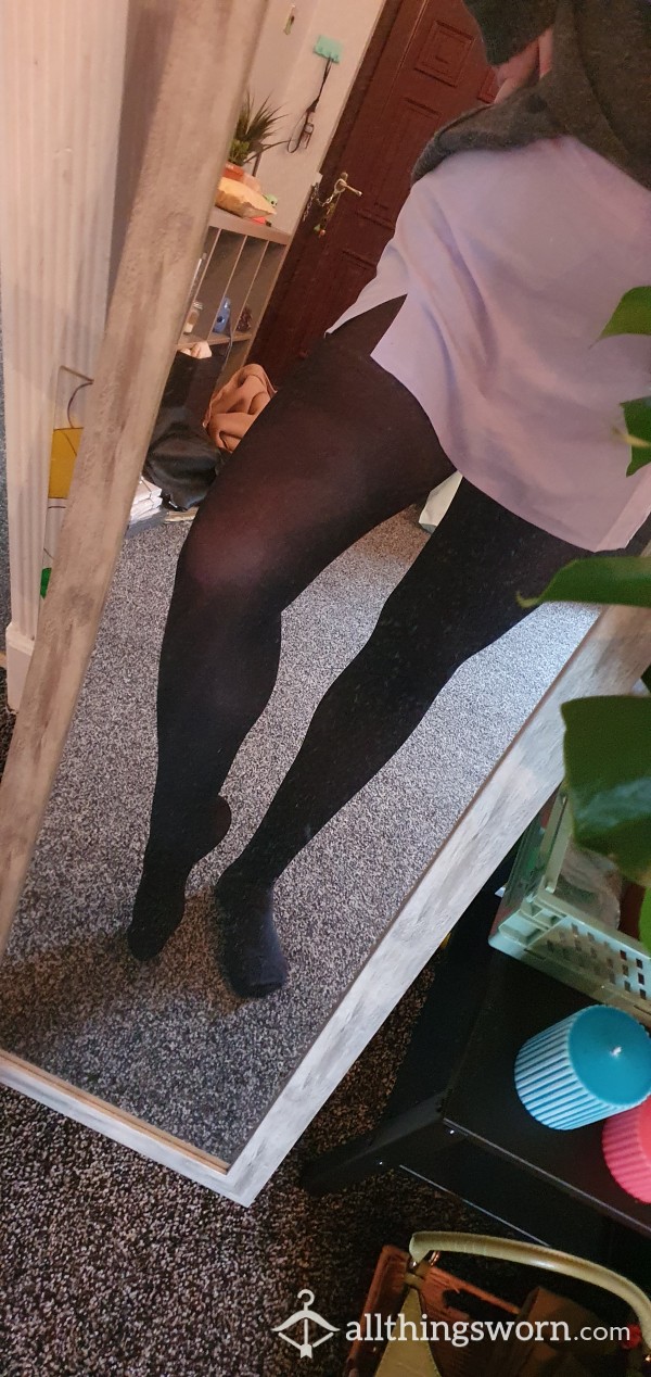 Soft Sexy Tights, Worn All Day In My Tiny Mini Skirt For You