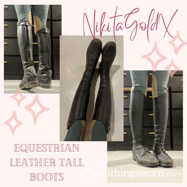 Soft, Supple Tall Leather Equestrian Riding Boots