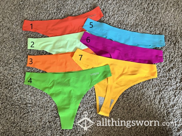 Solid Color No Show Thongs