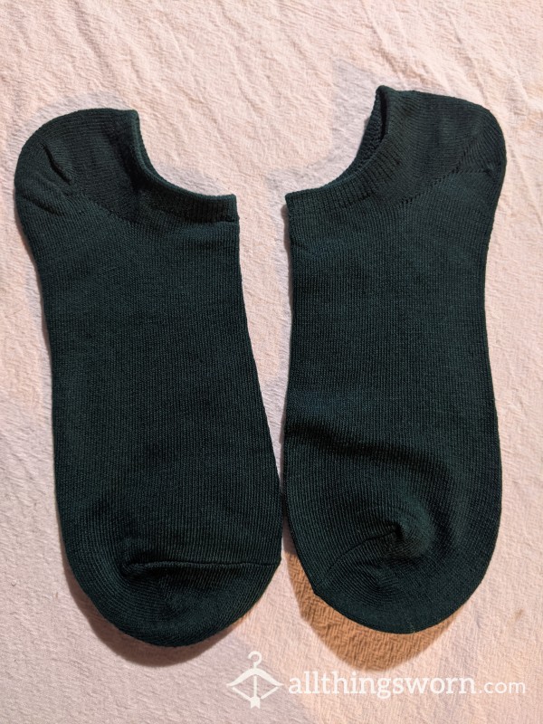 🛒📸💗 Sonoma Brand 💗 Small 💗 Ankle Socks 💗 97% Polyester 💗 3% Spandex 💗 Dark Green Socks💗