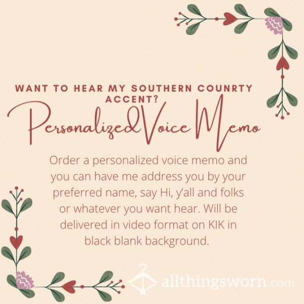 Southern County Personalized Voice Memo