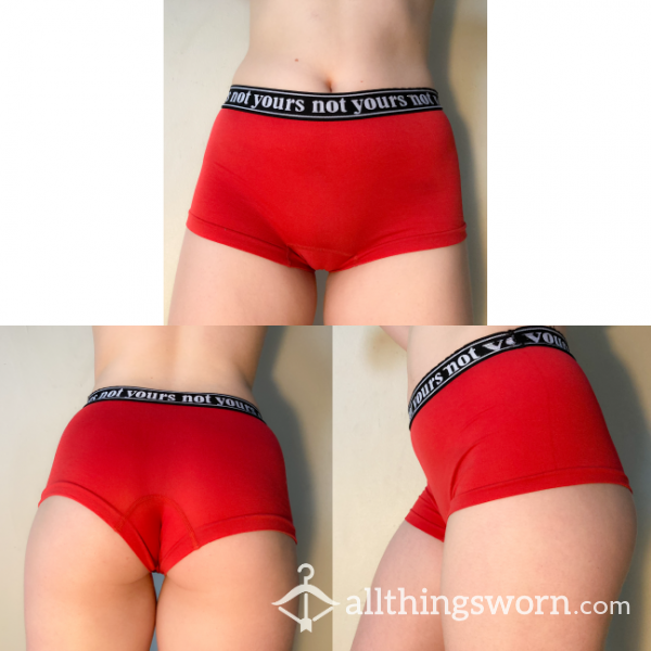 Spandex Panties "Not Yours" Waist Band 24 Hours