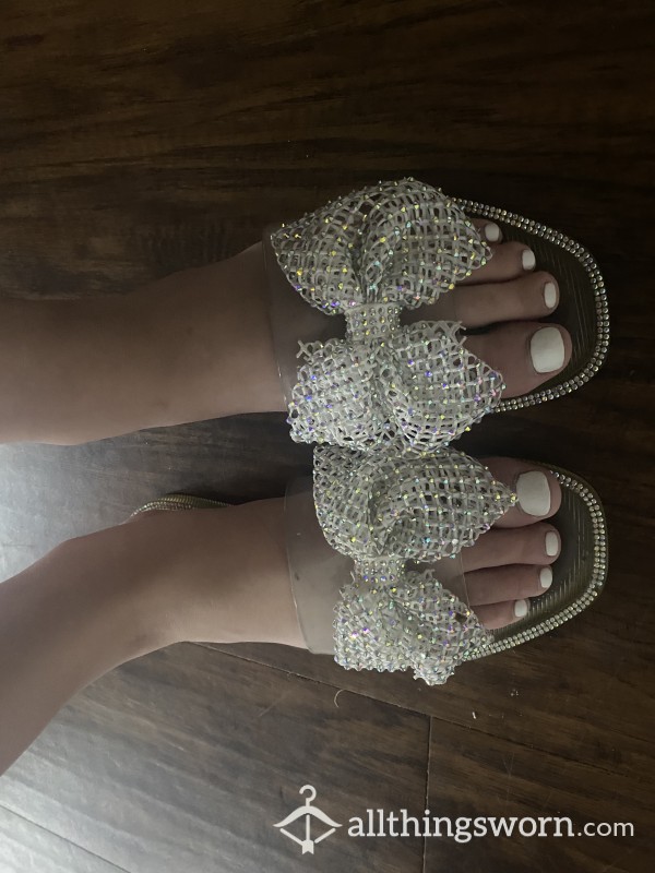 Sparkly Bow Sandals
