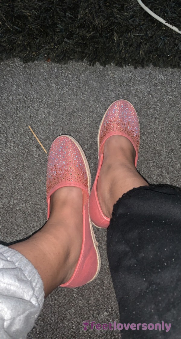 Sparkly Pink Flats. 😍