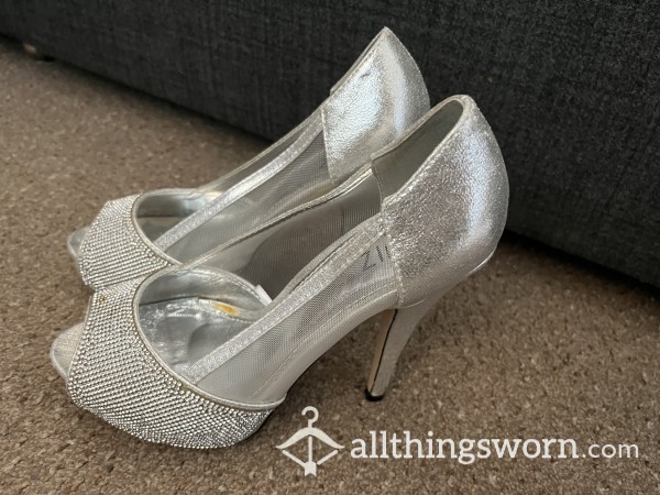 Sparkly Silver 3inch High Heels