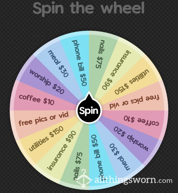 Spin My Wheel And Pay A Bill 🥰