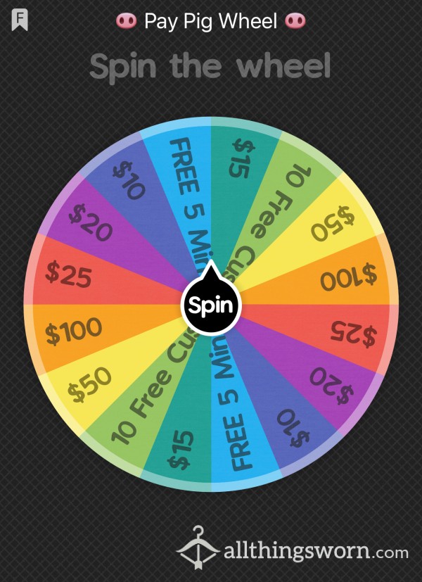 Spin The Pay Pig Wheel!