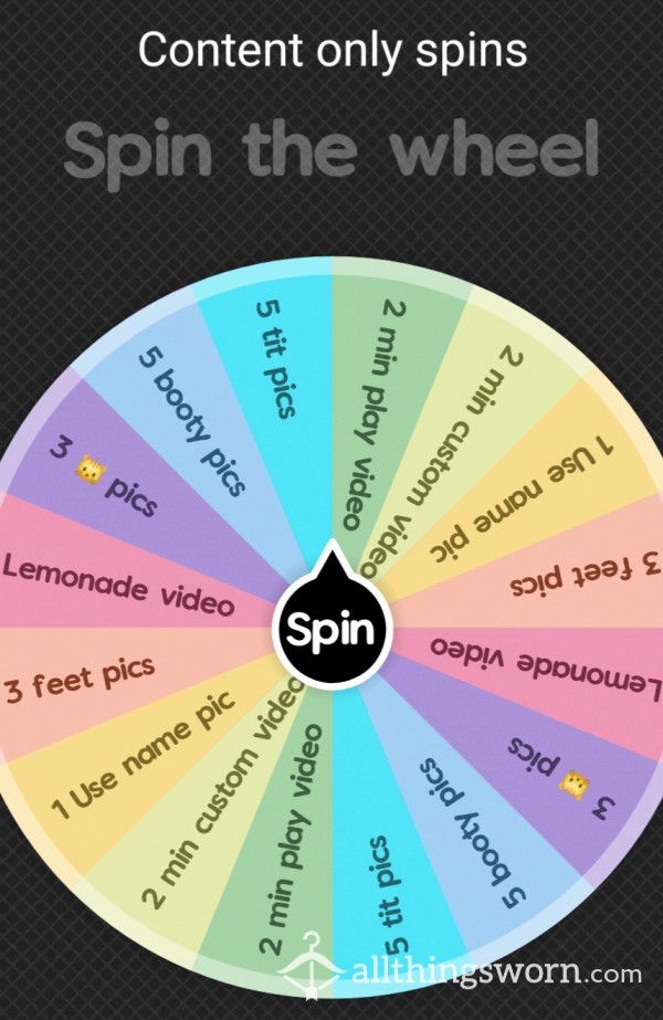 SPIN THE WHEEL Content Only 💋
