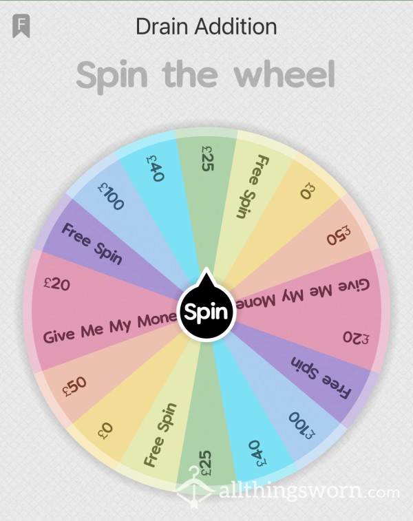 Spin The Wheel- Drain Edition