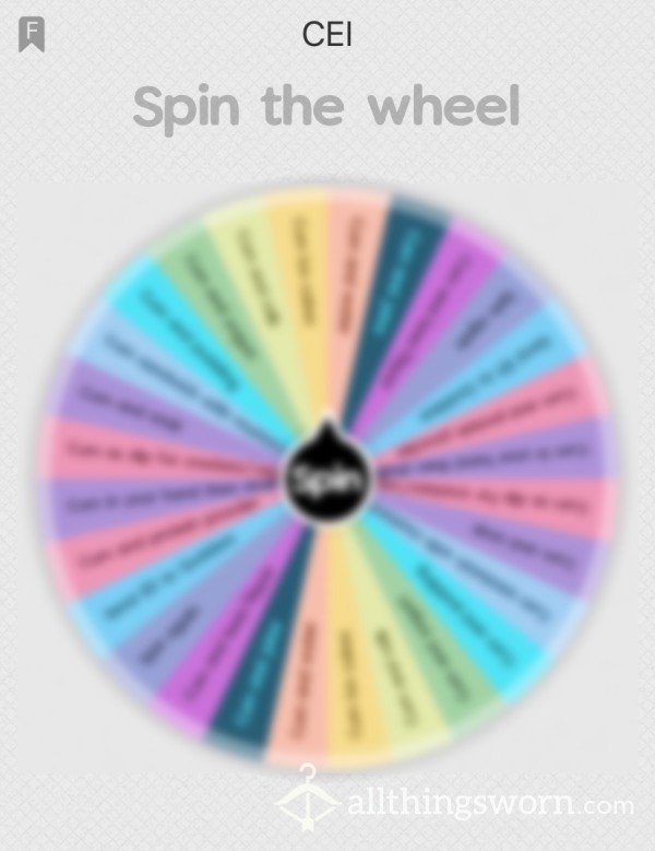 Spin The Wheel & Eat Your Cum! 💦