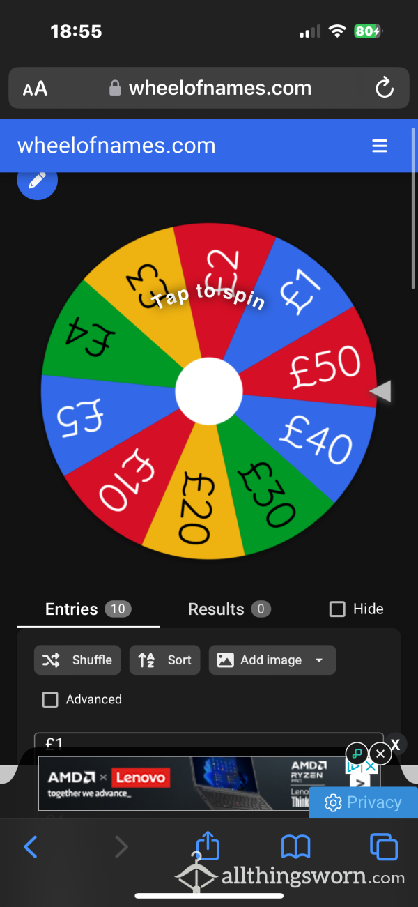 Spin The Wheel Small Drain 💰💰